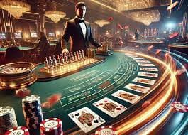 Live croupier presenting Kombinasi Number draw at beta138 slot studio with multi-angle camera